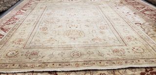 Exquisite Vintage 1980 - 1990 ' s Muted Dye,  Wool Pile Legendary Oushak Rug 8x10ft 5
