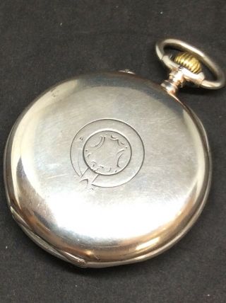 1889 Silver Longines Grand Prix Erotic Automaton Deco Pocket Watch Queens Guard 11