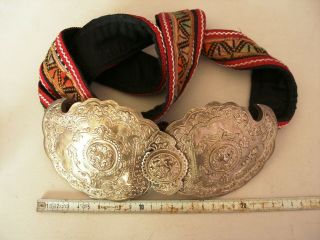 Antique.  Handmade Silver Alloy Belt Buckle.  Ottoman Empire,