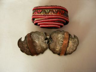Antique.  Handmade Silver Alloy Belt Buckle.  Ottoman Empire, 3