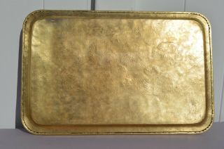GORGEOUS ANTIQUE PERSIAN/OTTOMAN/ISLAMIC BRONZE/BRASS TRAY DEPICTING FABLE STORY 12