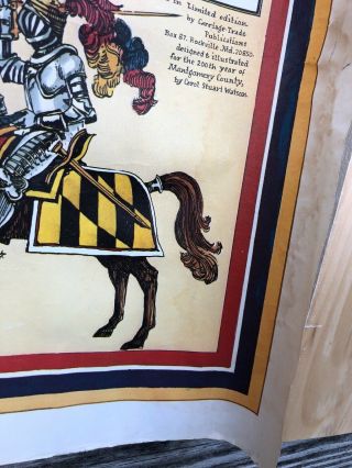 Rare Vintage Folk Art Historical Montgomery County Maryland Bicentennial Map 7