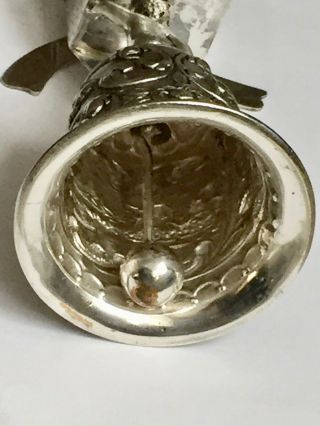 Ornate Antique Dutch 833 Silver Figural Bell Miniature Windmill Marked 129 Grams 12