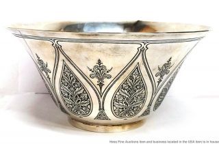 Tiffany Co Antique Arts Crafts Sterling Silver Massive Heavy Centerpiece Bowl 2