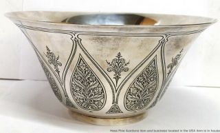 Tiffany Co Antique Arts Crafts Sterling Silver Massive Heavy Centerpiece Bowl 3