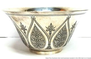 Tiffany Co Antique Arts Crafts Sterling Silver Massive Heavy Centerpiece Bowl 4