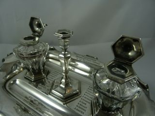 MAGNIFICENT VICTORIAN silver INK STAND,  1860,  1497gm - BARNARD FAMILY 3