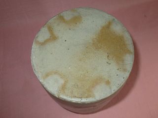 Antique 19th C Stoneware Salt Glazed Decorated Alexandria Virginia Milburn Crock 10