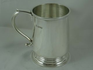 Quality Solid Silver Pint Tankard,  1936,  339gm
