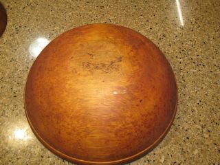 Vintage Antique 2 Primaitvie Wooden Dough Bowls 5