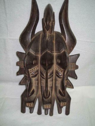 Vintage West African Masks Home Decor Tribal Ivory Coast Wooden Masks 4