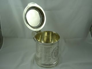MASSIVE,  EDWARDIAN solid silver LIDDED TANKARD,  1903,  1341gm 7
