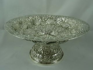Rare,  Turkish,  Solid Silver Fruit Bowl,  C1880,  555gm