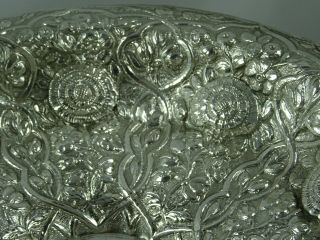 RARE,  TURKISH,  solid silver FRUIT BOWL,  c1880,  555gm 4