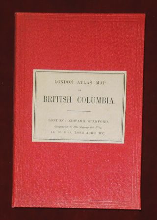 Edward Stanford 1:5274720 Linen Backed London Atlas Map Of Br.  Columbia - C.  1910