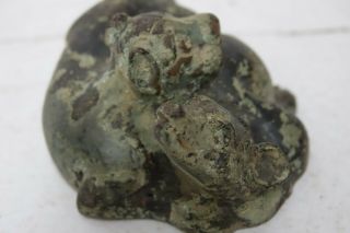 INTERESTING CHINESE BRONZE BEAST DESK WEIGHT OR SCROLL WEIGHT - VERY RARE L@@K 3