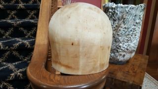 Vintage Wood Hat Block Head Mold Form Millinery Midwest Hb&d