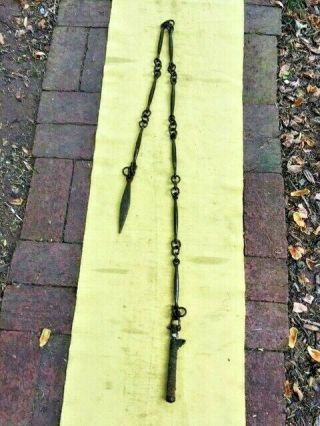 One of a kind Antique Chinese Mace All iron N sword Rapier 8