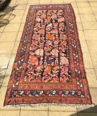 Large Antique Hand Knotted Persian Afghan Rug
