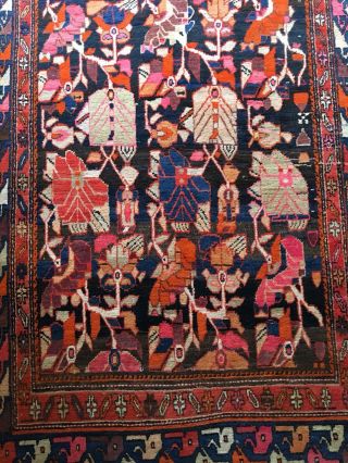 Large Antique Hand Knotted Persian Afghan Rug 4