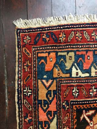 Large Antique Hand Knotted Persian Afghan Rug 7