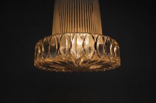 Vintage Textured Glass Pendant Lamp Germany,  1950s 2