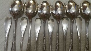 CHRISTOFLE PEAU DE LION FLATWARE CH.  ROSSIGNEUX (6 DINNER FORKS & 6 SOUP SPOONS) 6