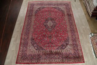 Traditional Wool Hand - Knotted Floral Room Size Oriental Area Rug Carpet 9 x 13 2