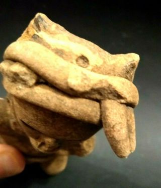 Pre Columbian Vera Cruz Coast Watcher Figure - MEXICO - 600 to 900 AD 4