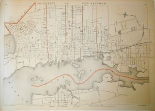 1891 Map City Of Bedford Mass Old Nr Vintage Ma Massachusetts