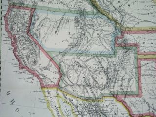 1857 ELEPHANT UNUSUAL MAP TEXAS UNITED STATES CALIFORNIA MEXICO HOUSTON 3