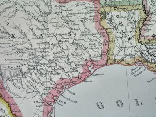 1857 ELEPHANT UNUSUAL MAP TEXAS UNITED STATES CALIFORNIA MEXICO HOUSTON 6