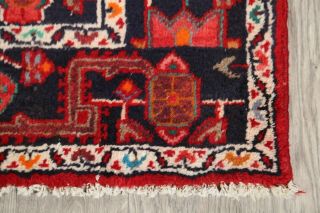 Handmade Red Vintage Geometric Hamedan Oriental 4x7 Traditional Woolen Area Rug 6