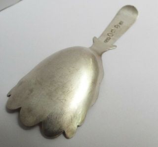 RARE DESIGN ANTIQUE GEORGIAN 1816 SOLID STERLING SILVER CADDY SPOON 10