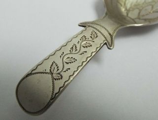 RARE DESIGN ANTIQUE GEORGIAN 1816 SOLID STERLING SILVER CADDY SPOON 12