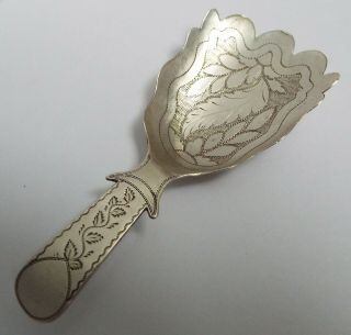 RARE DESIGN ANTIQUE GEORGIAN 1816 SOLID STERLING SILVER CADDY SPOON 4