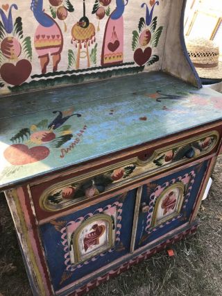 Peter Hunt Folk Art Painted Cabinet RESERVED FOR LORI 2