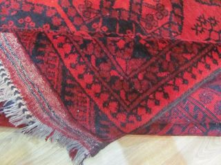 AN OLD HANDMADE AFGHAN ORIENTAL WOOL ON WOOL CARPET (328 x 234 cm) 11