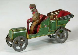 Ca1920 Tin Lithograph Penny Toy Hill Climber Touring Car Automibile By J.  Meier