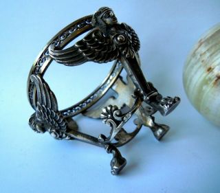 rare imperial RUSSIAN 84 Silver Easter Egg Stand Faberge design 1917 7