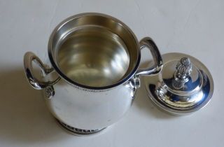 Heavily silver plated Sugar Bowl by CHRISTOFLE MALMAISON model Empire brilliant 3