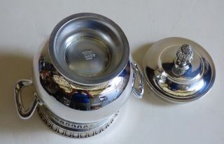 Heavily silver plated Sugar Bowl by CHRISTOFLE MALMAISON model Empire brilliant 8