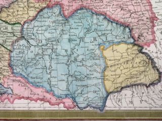 1835 ANTIQUE MAP POLAND LITHUANIA UKRAINE WARSAW CENTRAL EUROPE BOHEMIA 6
