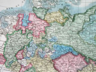 1835 ANTIQUE MAP POLAND LITHUANIA UKRAINE WARSAW CENTRAL EUROPE BOHEMIA 9