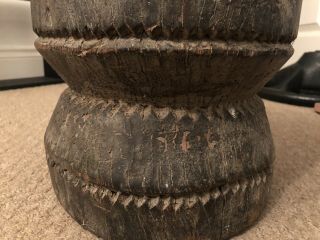An Antique Carved Wooden Grinder Mortar & Pestle Ethiopia? African Tribal Art ?? 11