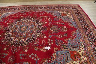 Traditional Floral Oriental Wool Area Rug Hand - Knotted Vintage RED Carpet 10x13 12