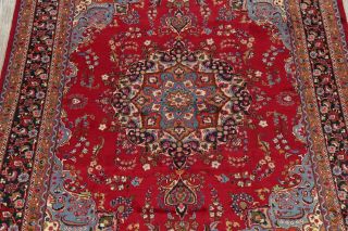 Traditional Floral Oriental Wool Area Rug Hand - Knotted Vintage RED Carpet 10x13 3