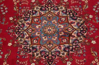 Traditional Floral Oriental Wool Area Rug Hand - Knotted Vintage RED Carpet 10x13 4