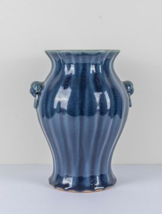 Chinese Antique/vintage Blue Glazed Vase,  1890 - 1930