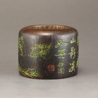 Chinese Chenxiang Wood Thumb Ring